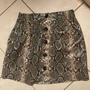 Zara snake skin mini skirt